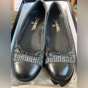 Chanel Tweed Ballerina Flats